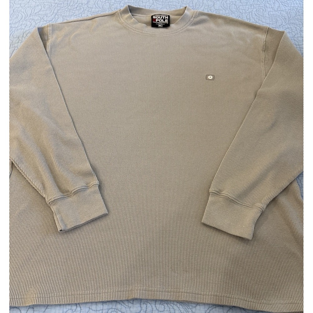 SouthPole Mens XL Long Sleeve Thermal Shirt Gray